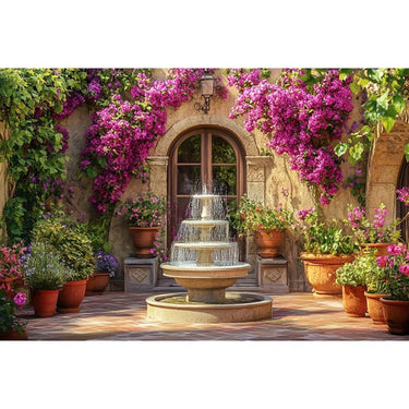 Tableau Bougainvilliers Fontaines Provence